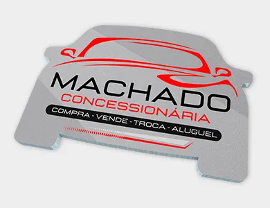Placas de Sinalização/imobiliária com Corte Especial em PVC Expandido 3mm com Impressão Direta 60x48cm - 4x0