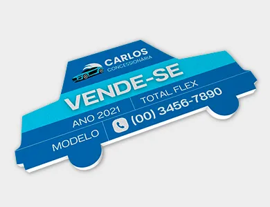 Placas de Sinalização/imobiliária com Faca Padrão em PVC Expandido 3mm com Impressão Direta 60x48cm - 4x0