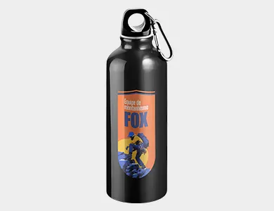 Squeeze de Alumínio com Bico e Mosquetão 500ml Impressão DTF - 4x4