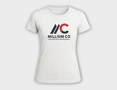 Camiseta Dry Fit Personalizada em Sublimação Feminina com Estampa Grande 28x40cm - Não Informado