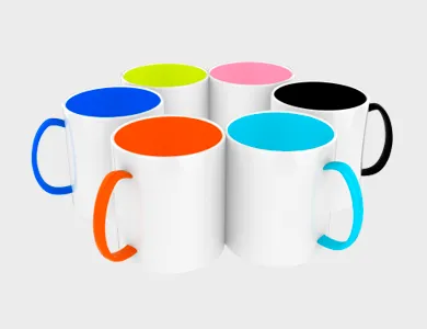 Caneca de Café Color Plus em Polímero para Sublimação 325ml - Não Informado
