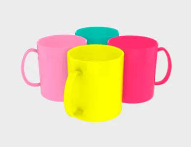 Caneca de Café Colorida Polímero para Sublimação 325ml - Não Informado