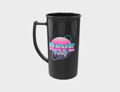 Caneca de Chopp Acrílico 400ml - 1 Cor de Impressão - 1x1