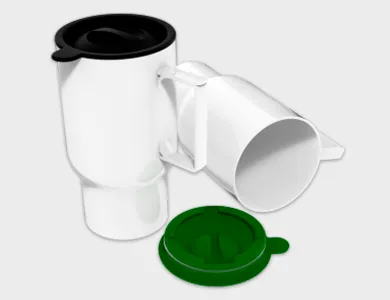 Caneca Veicular com Alça em Polímero para Sublimação 550ml - Não Informado