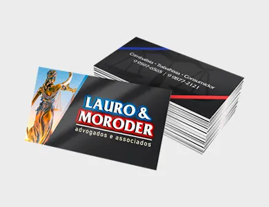 Cartão de Visita Ultra Premium com 4 Cantos Arredondados Couchê 700g Laminação Fosca 9x5cm - 4x4