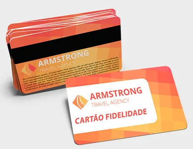 Cartão Fidelidade com Arte Única em PVC 0,76mm Cristal Frente e Verso 8,5x5,4cm - 4x0