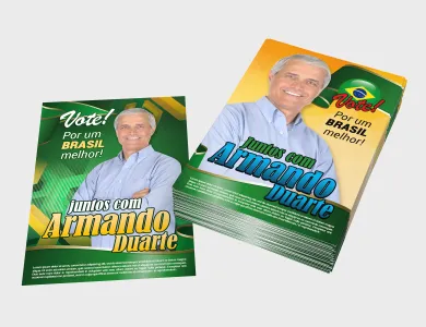 Cartaz Político Couchê 90g Sem Verniz 31x44cm - 4x1