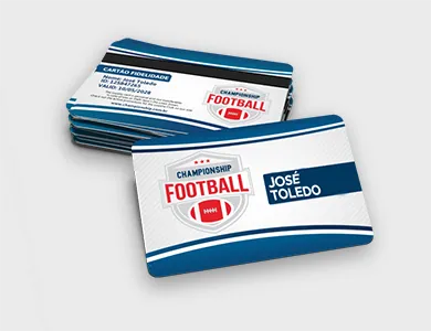 Carteirinha/Cartão Fidelidade com Dados Variáveis em PVC 0,76mm Cristal Frente e Verso 8,5x5,4 cm - 4x4