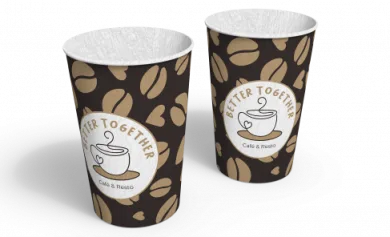 Copo de Papel Biodegradável 440ml Sem Verniz 8,5x11cm - 4x0