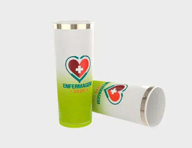 Copo Long Drink Dêgrade com Borda Metalizada 350ml - 1 Cor de Impressão - 1x1