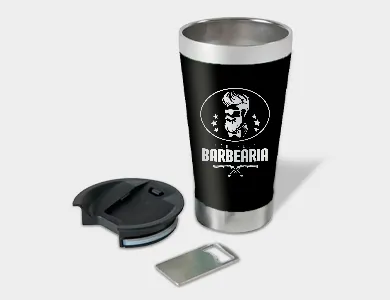 Copo Térmico Personalização 4x10cm em Aço Inox 473ml  Gravação a Laser - 1x0