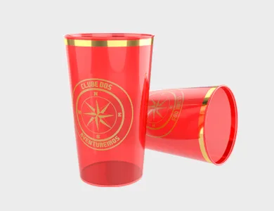 Copo Twister com Borda Metalizada 575ml - 1 Cor de Impressão - 1x1
