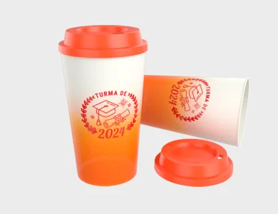 Copo Twister Degradê com Tampa Café 575ml - 1 Cor de Impressão - 1x1