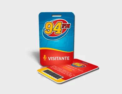 Crachá em PVC 0,76mm Fosco Frente e Verso 8,5x5,4 cm - 4x4
