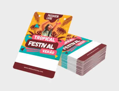 Credencial com Dois Furos Supremo 300g Sem Verniz 9x15 cm - 4x4