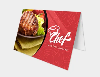 Displays de Mesa Tipo A em PVC 0,76mm Cristal Frente e Verso 26,7x11,4cm - 4x0