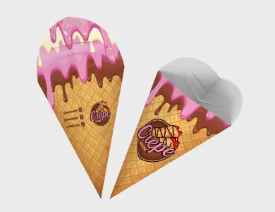 Embalagem Cone Supremo 300g sem Película Antigordura 12x13,5cm - 4x0