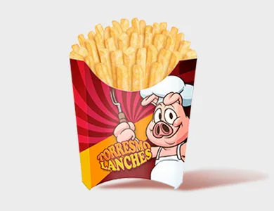 Embalagem de Batata Grande Supremo 300g Sem Verniz 8,9x4x12,5cm - 4x0