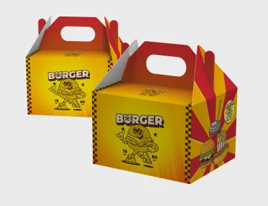 Embalagem Kit Lanche Kraft 240g sem Película Antigordura 15x10x13cm - 4x0