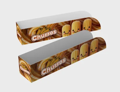 Embalagem para Churros Kraft 240g sem Película Antigordura 15x3x3cm - 4x0
