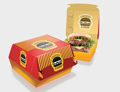 Embalagem para Hambúrguer Kraft 240g sem Película Antigordura 11x11,5x5cm - 4x0