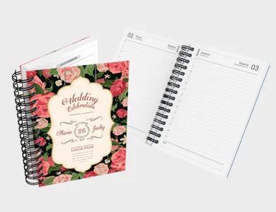 Agenda Diária A5 2025 Capa Maleável 328 Páginas 14,95x21cm (Supremo 300g Verniz Total Frente) - 4x0