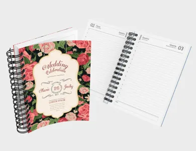 Agenda Diária A5 2027  Capa Maleável 328 Páginas 14,95x21cm (Couchê 300g Laminação Fosca) - 4x0