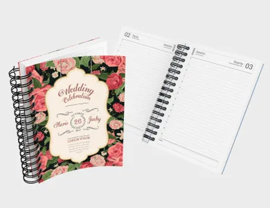 Agenda Diária A5 2027 Capa Maleável 328 Páginas 14,95x21cm (Supremo 300g Verniz Total Frente) - 4x0