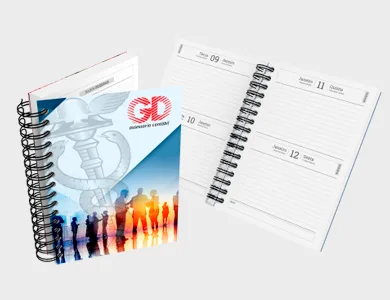 Agenda Dois Dias por Página A5 2027 Capa Dura 192 Páginas 15,45x21,6cm - 4x0