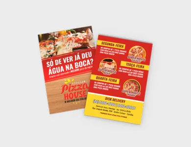 Folder Couchê 300g Laminação Fosca 15x18cm - 4x4