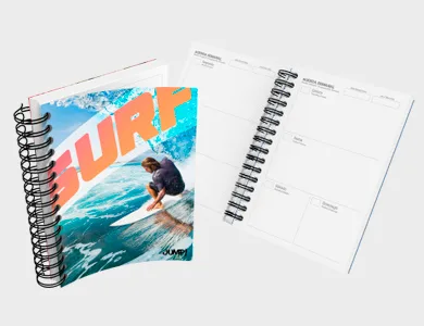 Agenda Planner A5 2027  Capa Maleável 154 Páginas 14,95x21cm (Supremo 300g Verniz Total Frente) - 4x0