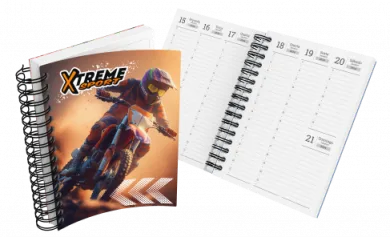 Agenda Semanal A5 2027  Capa Maleável 116 Páginas 14,95x21cm (Supremo 300g Verniz Total Frente) - 4x0