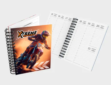 Agenda Semanal A5 2027 Capa Dura 116 Páginas 15,45x21,6cm - 4x0