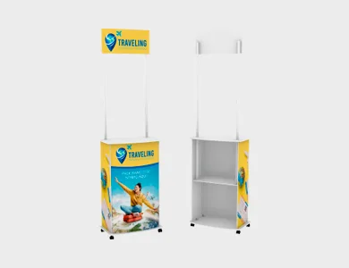 Balcão Promocional em MDF Pequeno (L) 48cm x (P) 30cm x (A) 90cm - 4x0