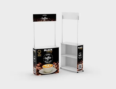 Balcão Promocional em MDF Pequeno SEM IMPRESSÃO (L) 48cm x (P) 30cm x (A) 90cm - Sem Impressão