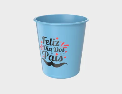 Balde de Pipoca 1 Litro - Impressão Colorida - 4x0