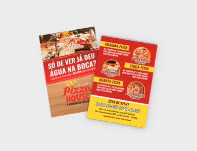Folder Couchê 90g Verniz Total Frente e Verso 45x21cm - 4x4