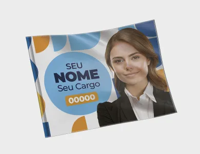Bandeira Eleitoral em Tecido Gabardine com Bolsa para Haste 70x100cm- - 4x0