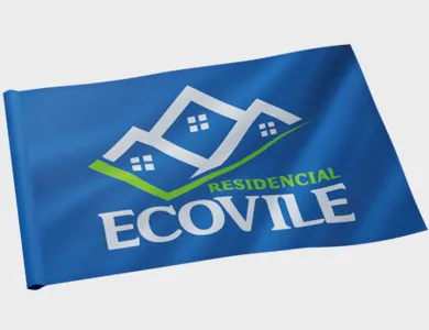 Bandeira em Tecido Gabardine com Bolsa para Haste 100x140cm - 4x0