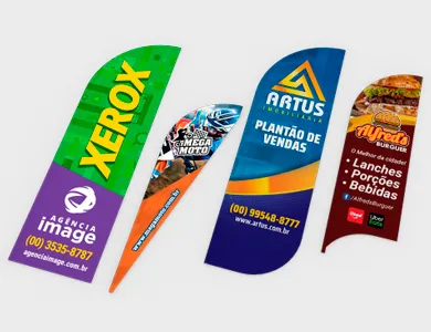 Bandeira para Wind Banner Tecido Helanca 75x220cm - 4x4