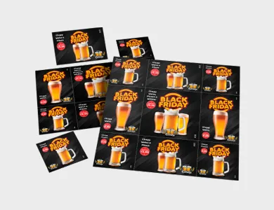 Folha Cupom de Desconto Couchê 90g Sem Verniz 15 Espaços 15x21 cm - 4x0