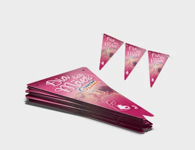 Bandeirolas Grandes Couchê 250g Verniz Total Frente 20,7x34 cm - 4x1
