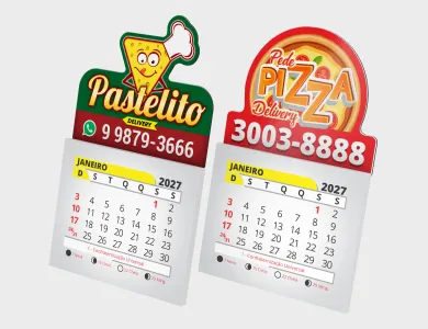 Ímã de Geladeira com Faca Personalizada e Bloco Calendário 2027 Supremo 4x5cm - 4x0