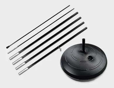 Kit Base Plástica e Hastes para Wind Banner Grande - Não Informado
