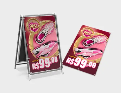 Kit com Duas Lonas para Cavalete 84x54cm - 4x0