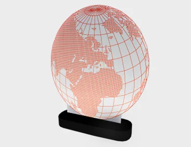 Luminária Personalizada em Acrílico Cristal 4mm - 4x0