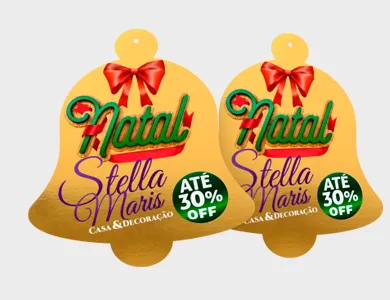 Móbile Sino de Natal Pequeno PVC 0,3 mm Verniz Total Frente e Verso 22x23 cm - 4x4