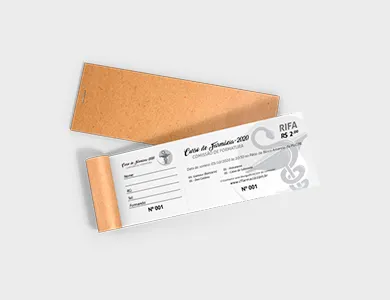 Bloco com Canhoto Numerado Sulfite 75g 19,5x6,5 cm 50x1 via - 1x0
