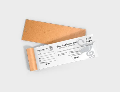 Bloco com Canhoto Numerado Sulfite 75g 19,5x6,5 cm 50x1 via - 1x0