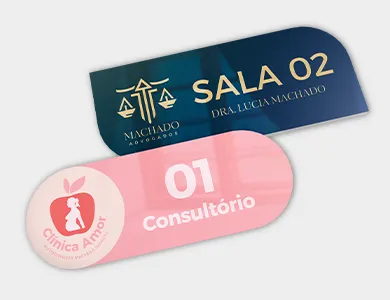 Placas de Sinalização/imobiliária com Corte Especial em Acrílico 5mm com Impressão Direta 30x12cm - 4x0